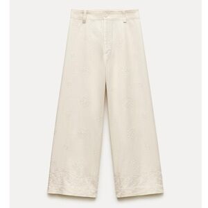 ZARA EMBROIDERED PANTS ZW COLLECTION